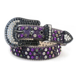 Purple Bling Bling Shining Diamond Studded Belt for Jeans Crystal Rhinestone Kids Belts Western Shiny Sparkle Bb Children Belt