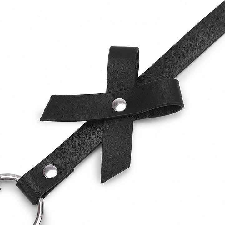 Adults Supplies, Latest Design Bdsm Bondage Fetish Adult Sexy Leather Lingerie Costume Harness With Hand Restraint Cuffs - 图片 5