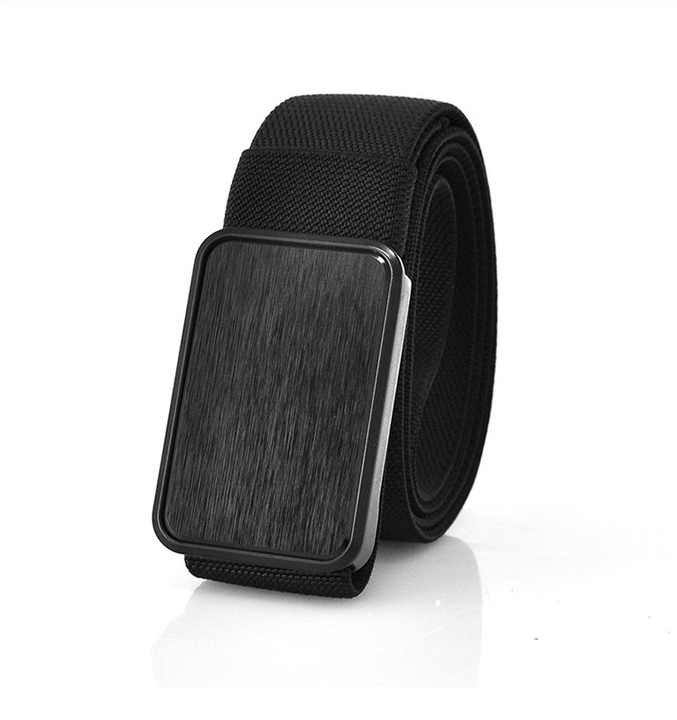 Wholesale Outdoor No Hole Boys Canvas Belt Slide Plastic Magnetic Buckle Waist Belt Webbing Nylon Tactical Belts for Men - 图片 5