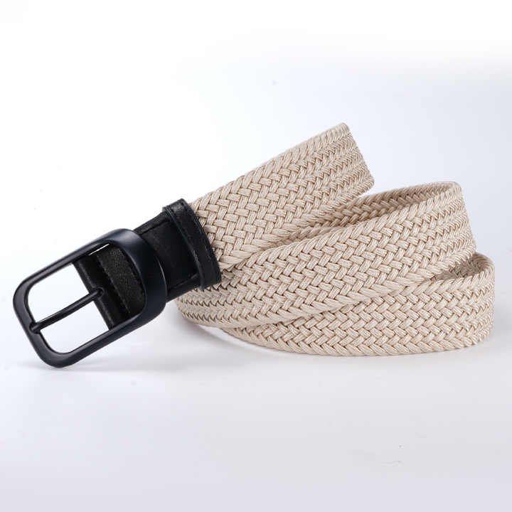 Wholesale Nylon Work Belts for Pants Shorts Elastic Braided Stretch Causal Men Belts 3.4CM Elastic Knitted Golf Belts for Adult - 图片 5