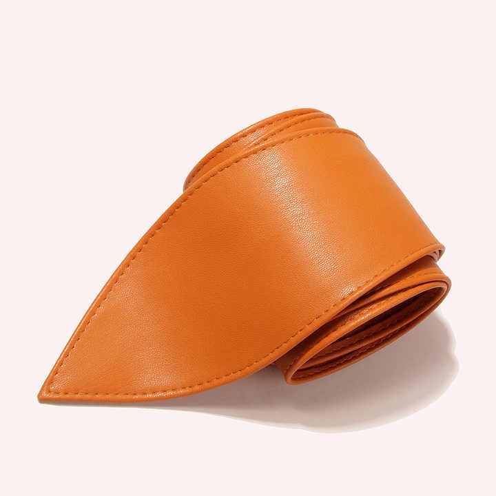 New Wide Cinch Self Tie Wrap Waist Belt Bowknot Waistband for Lady Dress Sweater Wide Soft PU Leather Obi Belt for Women - 图片 6