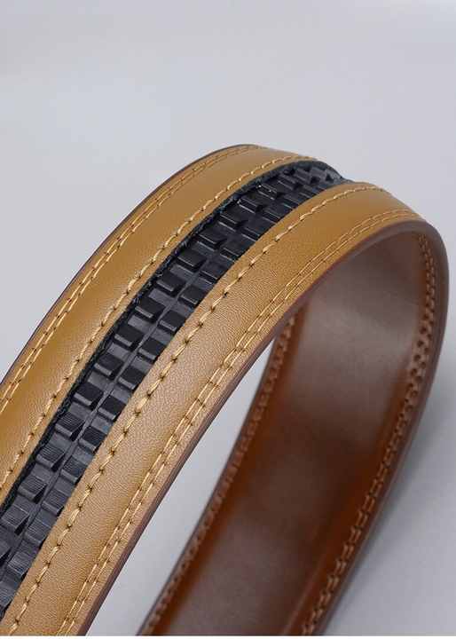 New Arrival Luxury Designer Cowhide Leather Slide Ratchet Waist Belts Genuine Leather Men Belt With Automatic Click Buckle - 图片 5