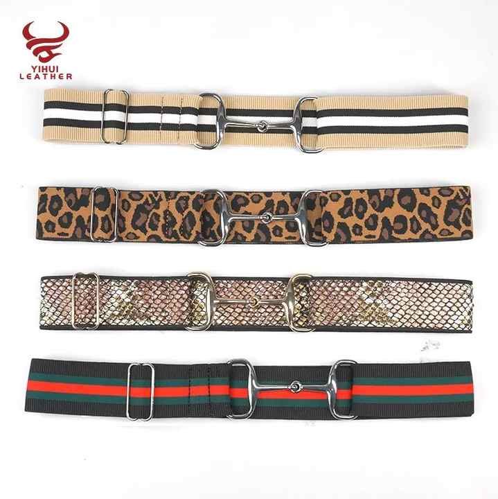 Custom Casual Belts Shinny 2 Inch Bit Clasp Buckle Cheap Horse Rider Elastic Horseback Riding Belts Belt for Women - 图片 2