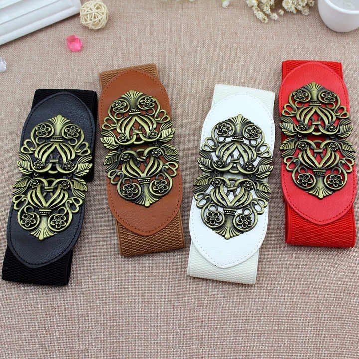 2025 Fashion Plus Size Women Brands Belts No Buckle Wide Cinch Belt Female Elastic Strength Wide Corset Belt for Lady - 图片 3