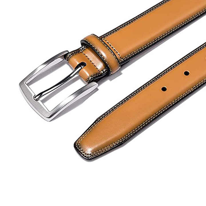 High Quality Classic Design Leather Belt for Business Work Men Leather Belt Alloy Pin Buckle Genuine Leather Belt for Men Pants - 图片 6