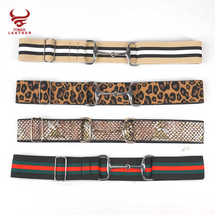 Manufacturers Wholesale Casual Woven Surcingle Belts Girls Cheap Horse Rider Adjustable Elastic Equestrian Belt Women