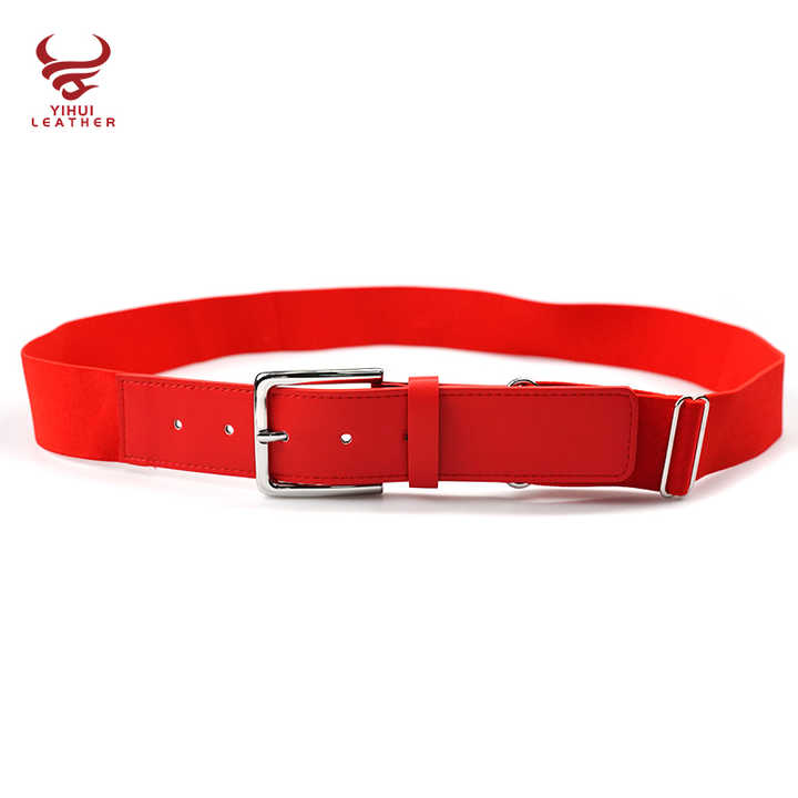 Wholesale Adult and Youth Softball Uniform Belts PU Leather Belt Elastic Stretch Braided Baseball Golf Belt for Men and Women - 图片 3