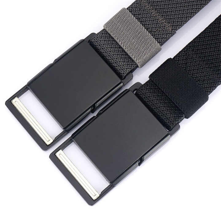 Wholesale Men's Nylon Webbing Belt With Magnetic Alloy Buckle Adjustable Canvas Nylon Tactical Belt for Men - 图片 4