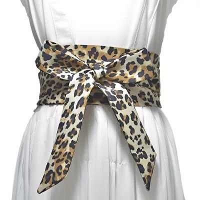 Custom Sexy Snake Plus Size Ladies Dress Leopard Belt Big Waist Solid PU Leather ultra Wide Women OBI Belts - 图片 6