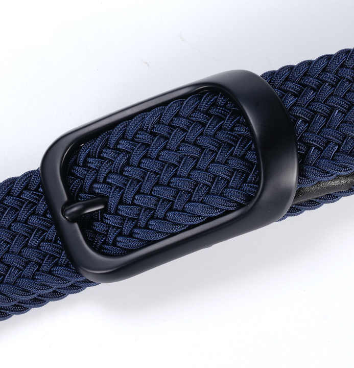 Wholesale Nylon Work Belts for Pants Shorts Elastic Braided Stretch Causal Men Belts 3.4CM Elastic Knitted Golf Belts for Adult - 图片 3