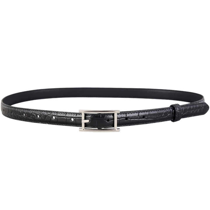 2024 Newest Skinny Pin Buckle Belt Leather Belt for Girls Multiple Styles Genuine Leather Thin Waist Jeans Belt for Pants - 图片 5