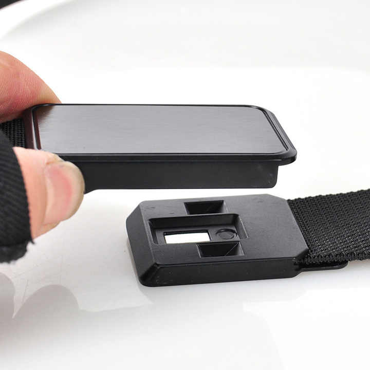Wholesale Outdoor No Hole Boys Canvas Belt Slide Plastic Magnetic Buckle Waist Belt Webbing Nylon Tactical Belts for Men - 图片 2