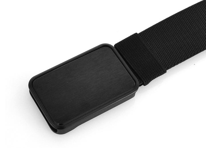 Wholesale Outdoor No Hole Boys Canvas Belt Slide Plastic Magnetic Buckle Waist Belt Webbing Nylon Tactical Belts for Men - 图片 6