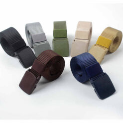 High Quality Webbing Canvas Outdoor Belt Men Leisure Plastic Belt Buckle Cut to Fit Canvas Nylon Web Belt Men