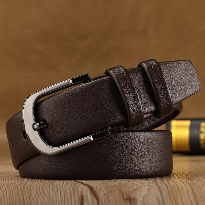 Wholesale Casual Uniform Leather Jeans Belts With Single Prong Buckle Classic Fashion Alloy Prong Buckle Work Dress Belt for Men - 图片 6
