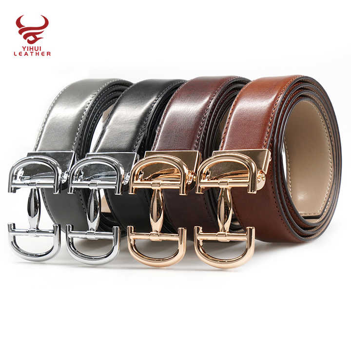 Wholesale Luxury Top Belts Plain Buckle Belt Genuine Leather Casual Tan Belts - 图片 5