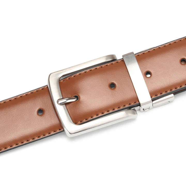 Casual 1.5" Full Grain Leather Man Belts With Single Prong Buckle Buckle Double Style 100% Real Leather Reversible Belts for Men - 图片 3