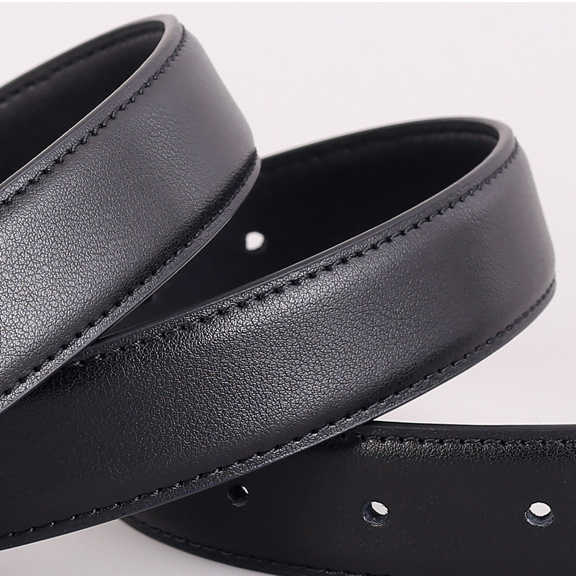 Newest Pin Buckle Thin Genuine Leather Straps Multiple Styles Skinny Adjustable Cowhide Leather Patent Leather Belt for Ladies - 图片 5