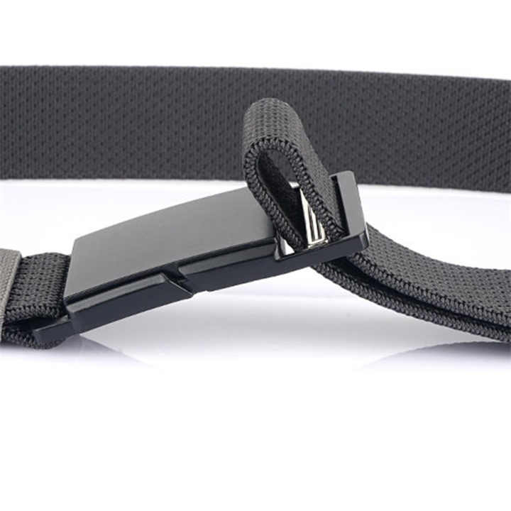 Wholesale Men's Nylon Webbing Belt With Magnetic Alloy Buckle Adjustable Canvas Nylon Tactical Belt for Men - 图片 3