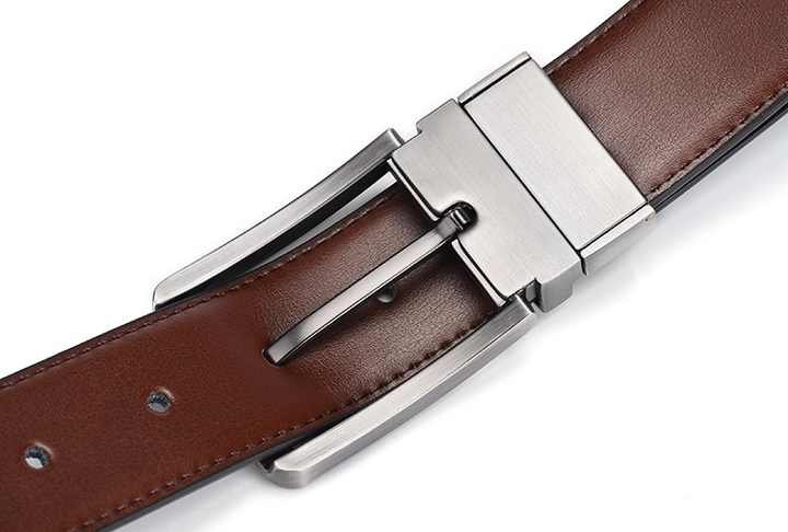 Hot Sale Rotated Buckle Men's Leather Belt Luxury Reversible Buckles Belts Boy Cowhide Genuine Leather Belts for Men Jeans Pants - 图片 6