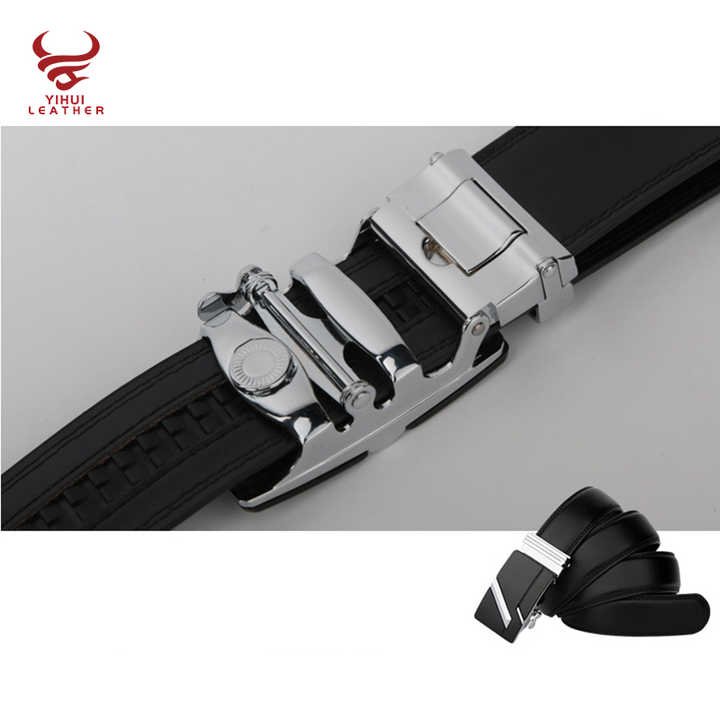 Custom Logo Automatic Ratchet Buckle Brown Genuine Leather Belts Quick Release Metal Buckle Leather Moroccan Belt for Mens - 图片 2