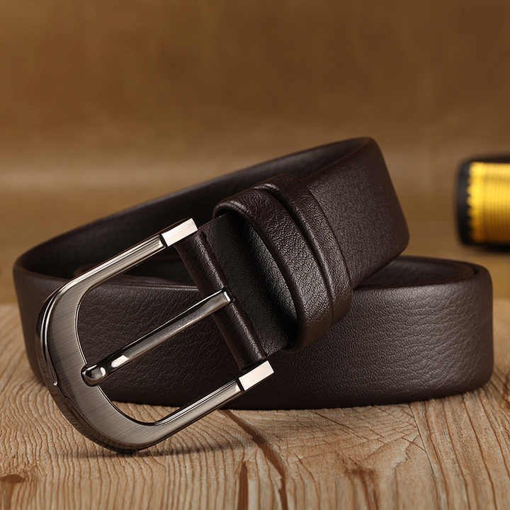 Wholesale Casual Uniform Leather Jeans Belts With Single Prong Buckle Classic Fashion Alloy Prong Buckle Work Dress Belt for Men - 图片 3