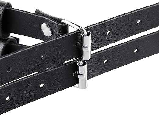 New Trendy Black Faux Leather Punk Rocker Dance Waist Dress Belt Vintage Black PU Leather Tassel Fringe Skirt Belt for Girls - 图片 4