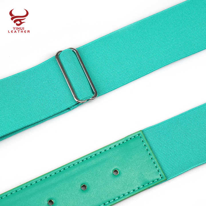 Wholesale Elastic Stretch Braided Softball Belt PU Leather Adjustable Youth Sports Belts Uniform Baseball Belt for Men Women - 图片 5