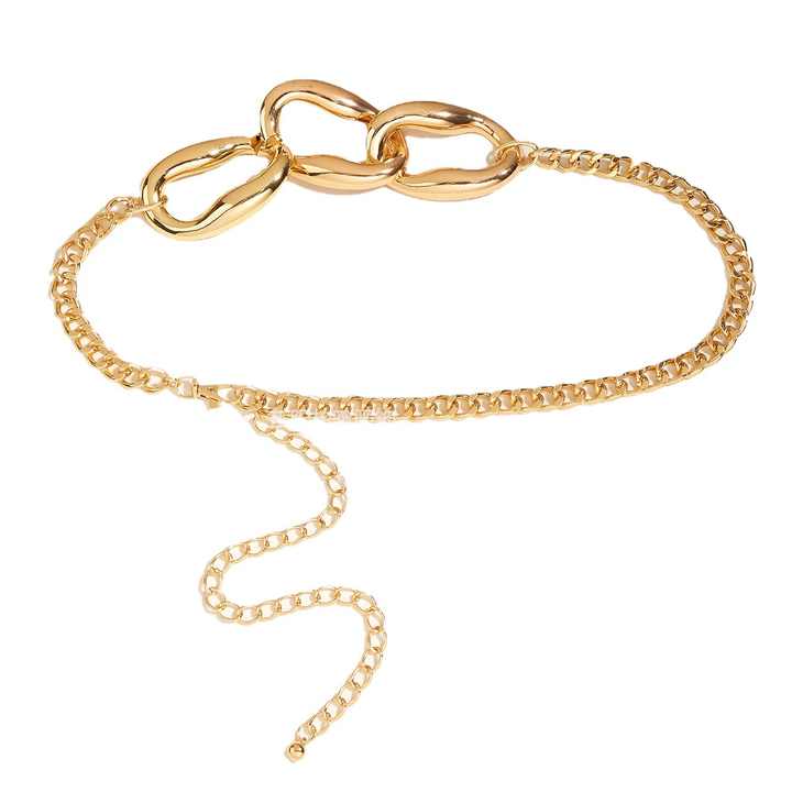 New Fashion Western Cowgirl Big Round Chains Belt Waist Belt for Women Dresses Punk Metal Golden Chain Belt for Ladies Girls - 图片 5