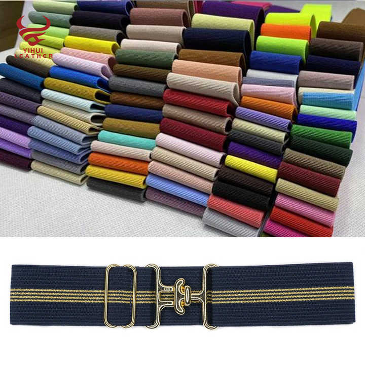 Factory Wholesale Cheap Designer Women Elastic Belts With Shark Buckle Equestrian Elastic Horse Rider Belt Girls - 图片 2
