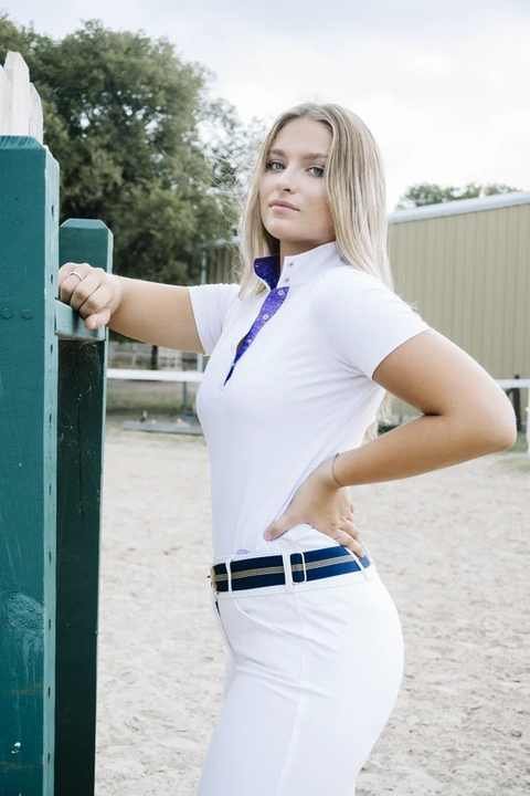 Factory Wholesale Cheap Designer Women Elastic Belts With Shark Buckle Equestrian Elastic Horse Rider Belt Girls - 图片 3