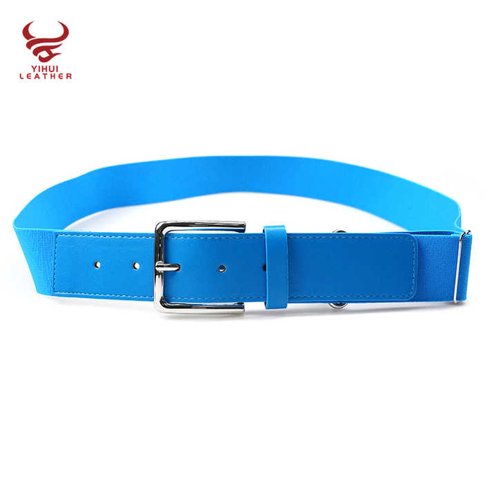 Multiple Colors Adjustable Elastic Uniform Adult Softball Belt One Size Fits Most Elastic Strength Baseball Belt With Leather T - 图片 3