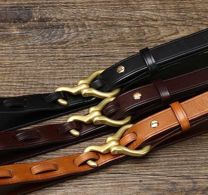 Wholesale Fashion Girls Genuine Leather Waist Belt With Hook Buckle Retro Cowhide Leather Strap for Women - 图片 2