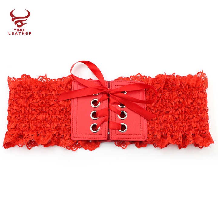 New Products Ideas 2022 Belts for Women Elastic Wide Plus Size Lady Belt Sexy Lace Corset Belt - 图片 6