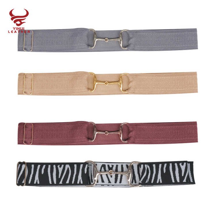Custom Casual Belts Shinny 2 Inch Bit Clasp Buckle Cheap Horse Rider Elastic Horseback Riding Belts Belt for Women - 图片 5