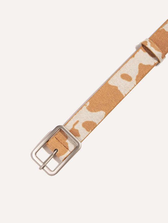 Wholesale Artificial Horse Hair Belts for Women Alloy Buckle Cow Pattern Waist Belt Fashion Faux Horse Hair Belt for Girl Ladies - 图片 6