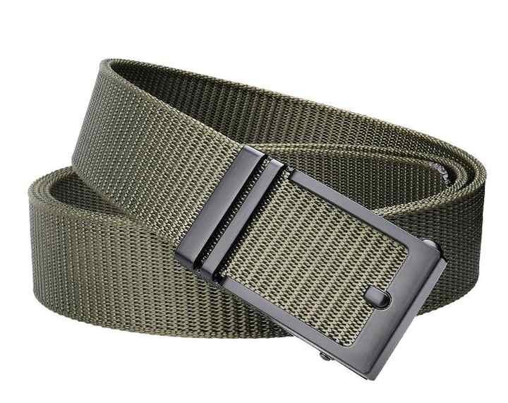 New Product Golf Casual Nylon Web Men's Belts for Men Jeans Shorts Adjustable Automatic Ratchet Buckle Nylon Tactical Belt Mens - 图片 2