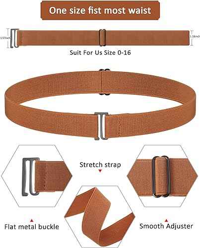 Elastic Crop Band for Younger T-Shirts Tuck Band Crop Tops Blouses for WomanTuck Band No Show Invisible Women's Stretch Belt - 图片 3