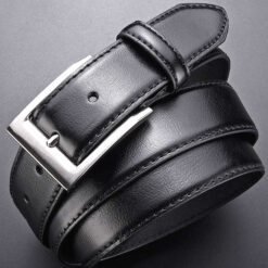 Wholesale Pin Buckle Genuine Leather Strap for Men Casual 100% Cow Leather Uniform Men Trouser Belt With Single Prong Buckle