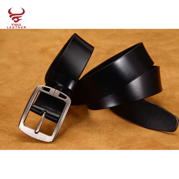 Custom Designer Soft Full Grain Leather Men Jeans Belt Fashion Pin Buckle Genuine Leather Belts for Women Jeans Dress - 图片 2