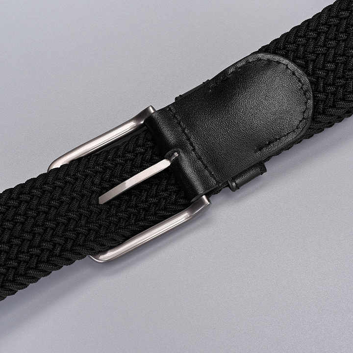 New Canvas Elastic Golf Belt Birthday Gifts Casual Jeans Pants Fabric Woven Belts Elastic Stretch Knitted Leather Belts for Men - 图片 4
