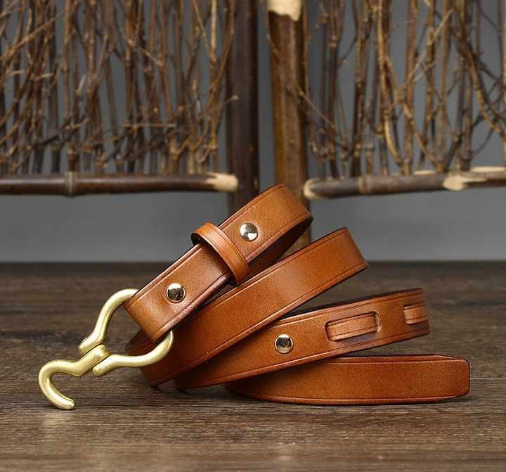 Wholesale Fashion Girls Genuine Leather Waist Belt With Hook Buckle Retro Cowhide Leather Strap for Women - 图片 6