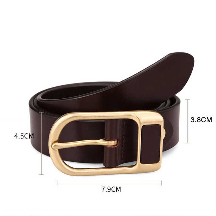 Wholesale Fashion Casual Leather Waist Belt for Work Business Single Black Prong Buckle Genuine Leather Belt for Men Dress - 图片 3