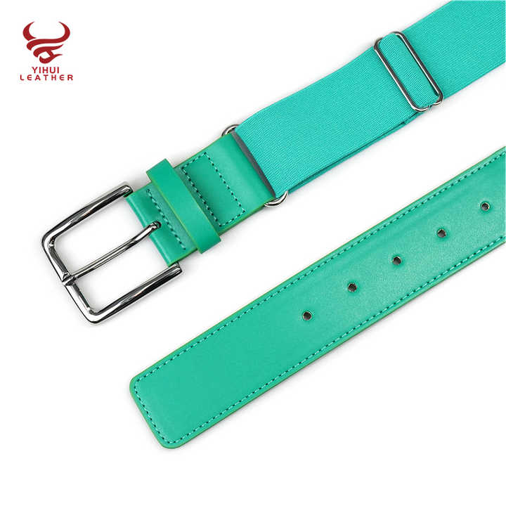 Wholesale Elastic Stretch Braided Softball Belt PU Leather Adjustable Youth Sports Belts Uniform Baseball Belt for Men Women - 图片 6