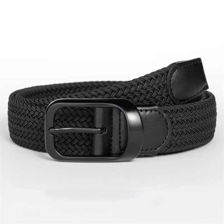 Wholesale Nylon Work Belts for Pants Shorts Elastic Braided Stretch Causal Men Belts 3.4CM Elastic Knitted Golf Belts for Adult - 图片 2