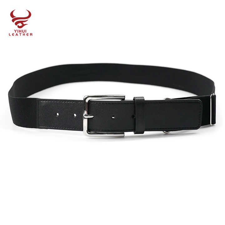 Wholesale Elastic Stretch Braided Softball Belt PU Leather Adjustable Youth Sports Belts Uniform Baseball Belt for Men Women - 图片 3