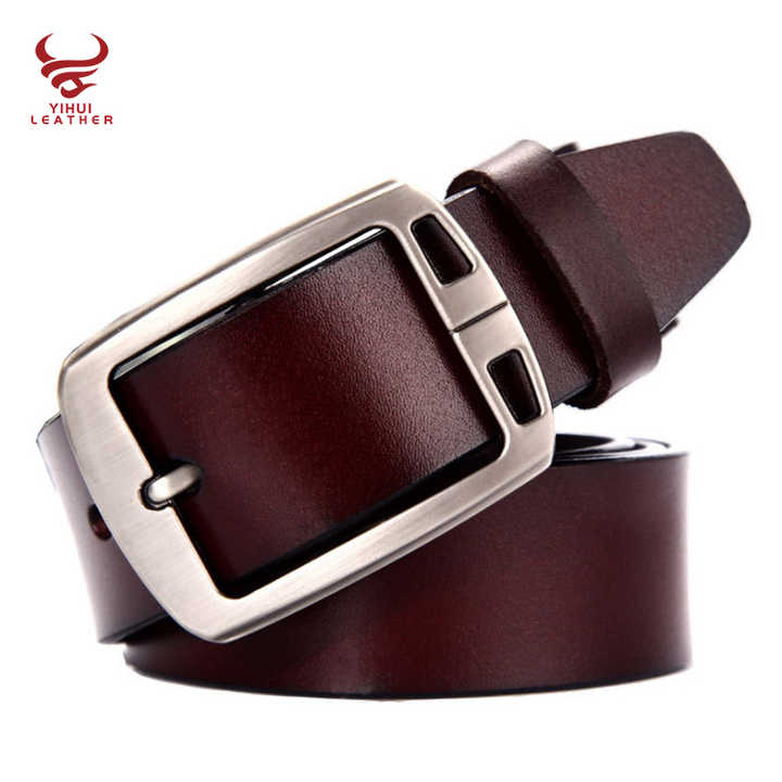 Custom Designer Soft Full Grain Leather Men Jeans Belt Fashion Pin Buckle Genuine Leather Belts for Women Jeans Dress - 图片 6