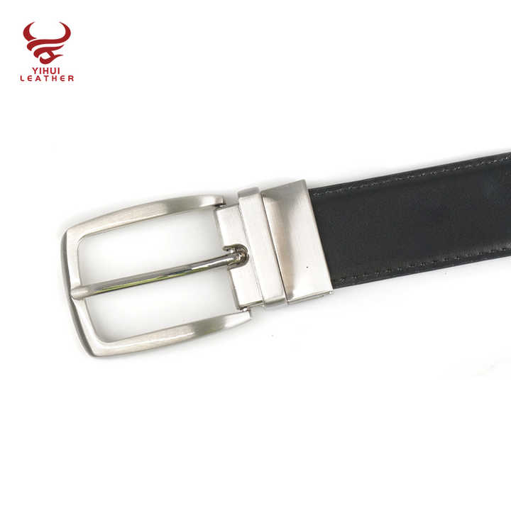Fashion Genuine Leather Reversible Buckle Belt Men Classic Black Brown Double Sided Rotate Buckle Gents Belts for Business Men - 图片 6