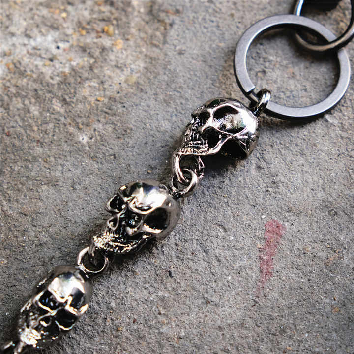 Adjustable Body Hip Hop Pants Chain Western Heavy Duty Pocket Keychain Punk Gothic Chunky Halloween Skull Jean Metal Chains - 图片 3