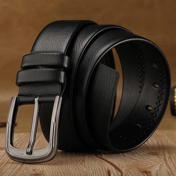 Wholesale Casual Uniform Leather Jeans Belts With Single Prong Buckle Classic Fashion Alloy Prong Buckle Work Dress Belt for Men - 图片 5